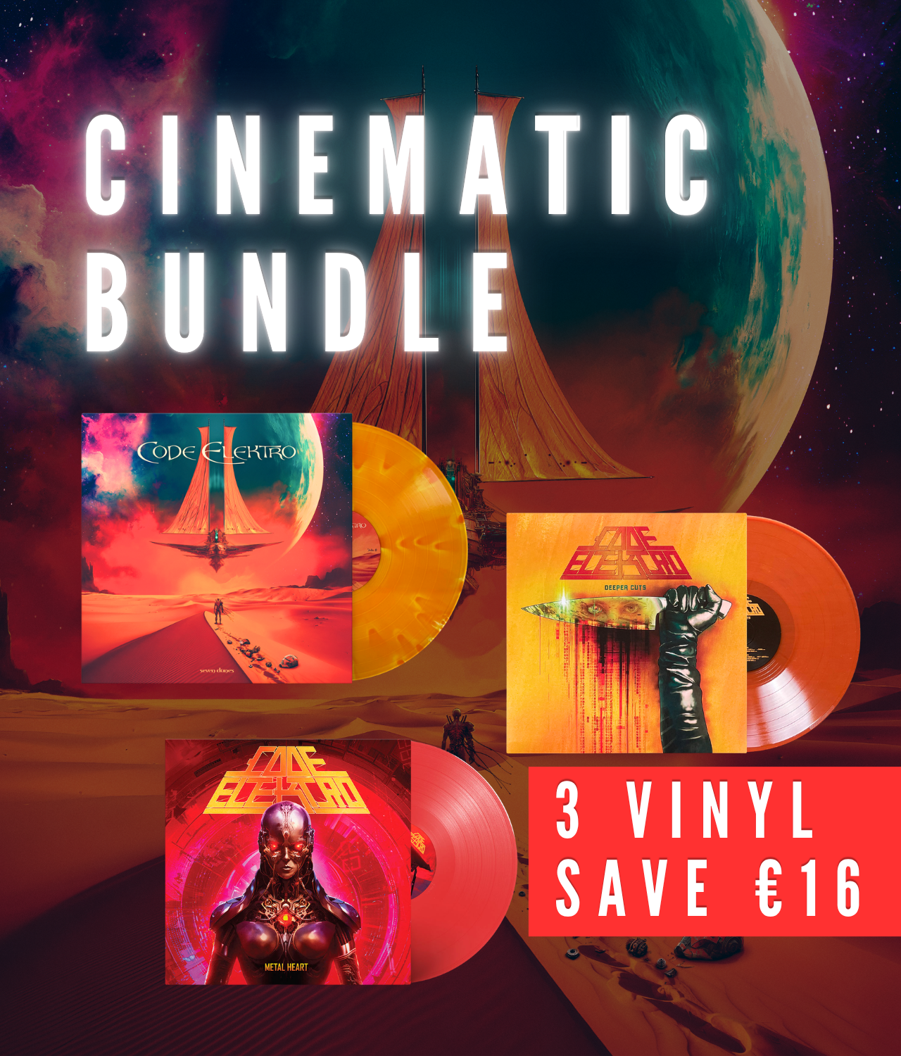 Code Elektro Start Your Collection synthwave vinyl bundle